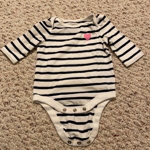Baby Gap 0-3 month striped bodysuit with heart